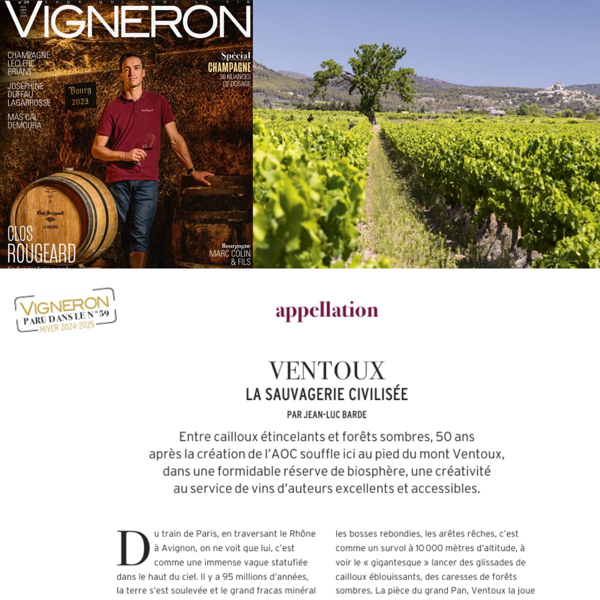 Ventoux, la sauvagerie civilisée - Vigneron Magazine