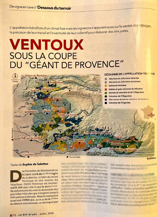 Revue de presse - La Revue du vin de France : Ventoux, sous la coupe du "Géant de Provence"