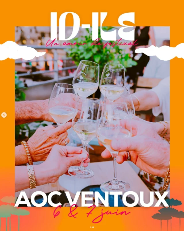 🌞 𝗟’𝗔𝗢𝗖 𝗩𝗲𝗻𝘁𝗼𝘂𝘅 𝗱𝗲́𝗯𝗮𝗿𝗾𝘂𝗲 𝗮𝘂 𝗙𝗲𝘀𝘁𝗶𝘃𝗮𝗹 𝗜𝗗-𝗜𝗟𝗘 !  📍Les 6 & 7 juin, rendez-vous sur l’île de la Barthelasse à Avignon pour un moment festif autour de notre bar à vins AOC Ventoux 🍷  Venez rencontrer nos vignerons et découvrir leurs cuvées tout au long du week-end :
🍇 Vendredi 6 juin : Château Pesquié & Marrenon
🍇 Samedi 7 juin : Cave de Lumières & Domaine J&D  Venez trinquer et célébrer le début de l’été avec nous dans un cadre festif et bucolique !  --  🌞 𝗔𝗢𝗖 𝗩𝗲𝗻𝘁𝗼𝘂𝘅 𝗮𝘁 𝘁𝗵𝗲 𝗜𝗗-𝗜𝗟𝗘 𝗙𝗲𝘀𝘁𝗶𝘃𝗮𝗹 !  📍On June 6 & 7, meet us on the Barthelasse island in Avignon for a festive moment around our AOC Ventoux wine bar 🍷  Come and meet our winemakers and discover their cuvées all weekend long:
🍇 Friday June 6: Château Pesquié & Marrenon
🍇 Saturday June 7: Cave de Lumières & Domaine J&D  Come and celebrate the start of summer with us in a bucolic and festive setting!  #aocventoux #lesvinsaocventoux #aocventouxwines #sommetduvivant #vivezenrelief